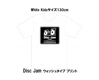 <img class='new_mark_img1' src='https://img.shop-pro.jp/img/new/icons15.gif' style='border:none;display:inline;margin:0px;padding:0px;width:auto;' />Disc Jam/Tシャツ白(Kidsサイズ130cm)「ウォッシュタイププリント」