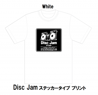 <img class='new_mark_img1' src='https://img.shop-pro.jp/img/new/icons15.gif' style='border:none;display:inline;margin:0px;padding:0px;width:auto;' />Disc Jam/Tシャツ白(Lサイズ)「ステッカータイプ・プリント」