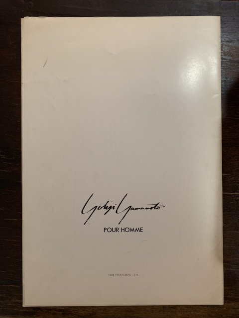 YOHJI YAMAMOTO POUR HOMME 1986 PRINTEMPS  ETE  LOOK BOOK