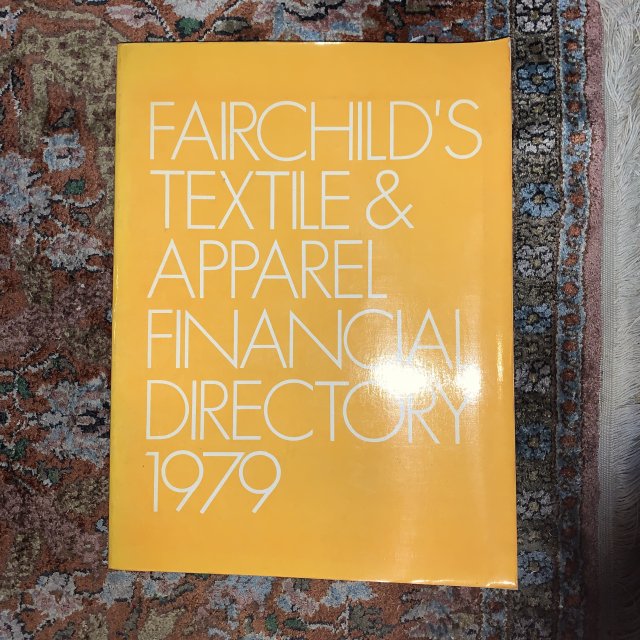 <img class='new_mark_img1' src='https://img.shop-pro.jp/img/new/icons1.gif' style='border:none;display:inline;margin:0px;padding:0px;width:auto;' />Fairchild Textile and Apparel Financial Directory　1979