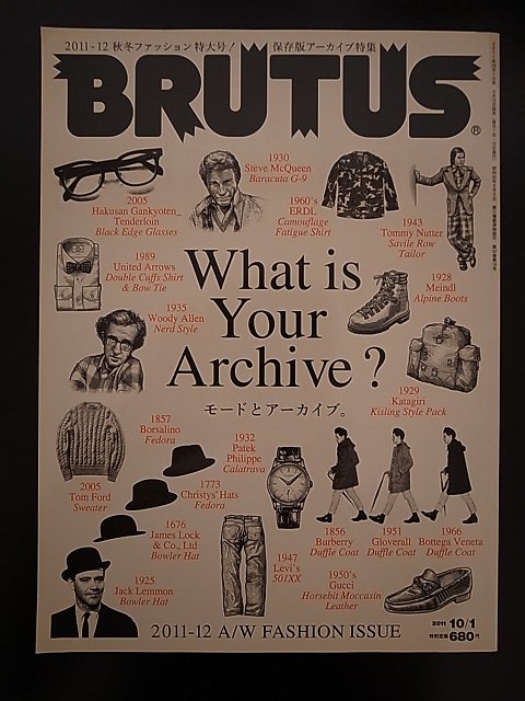 BRUTUS   2011-12 A/W ⡼ɤȥ  What is Your Archive?