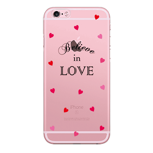 iPhone6s/6Plusケーススマホケース BELIEVE IN LOVE 〈クリア〉