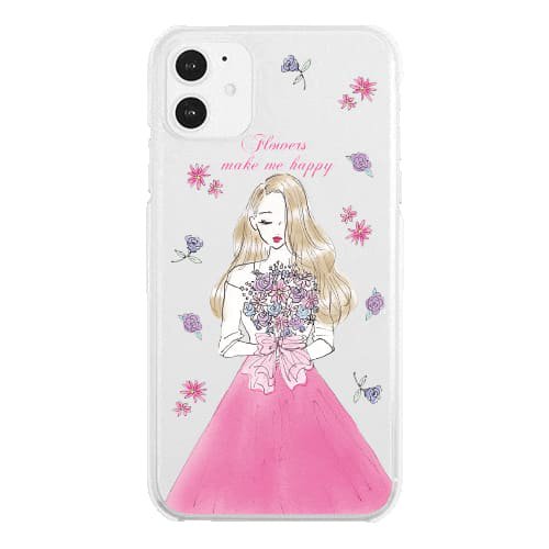iPhoneXRケース【販売終了】スマホケース FLOWER LADY 〈クリア〉