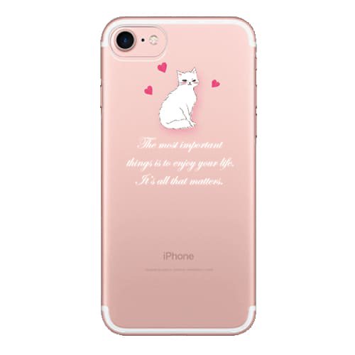 iPhoneXRケーススマホケース LADY CAT 〈クリア〉