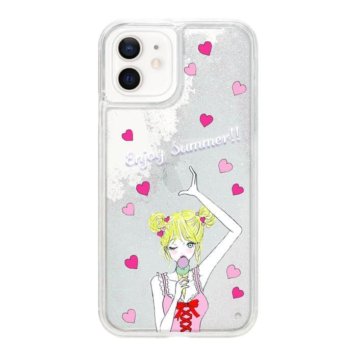 iPhone12Pro グリッターiPhoneケース SUMMER GIRL 〈サンドグリッターWH〉