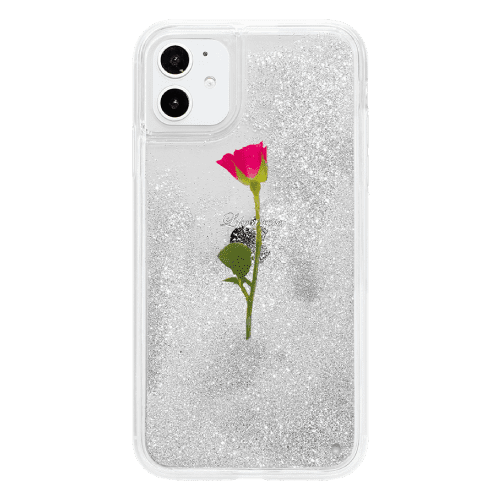 グリッターケースiPhone14対応 iPhoneケース WATER ROSE 〈サンドグリッターSL〉