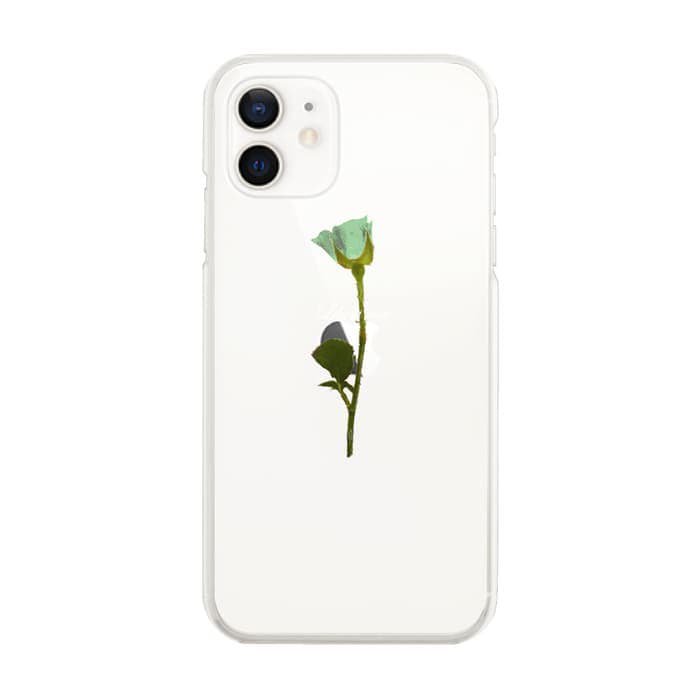 iPhone12 ケーススマホケース WATER GREEN ROSE 〈クリア〉