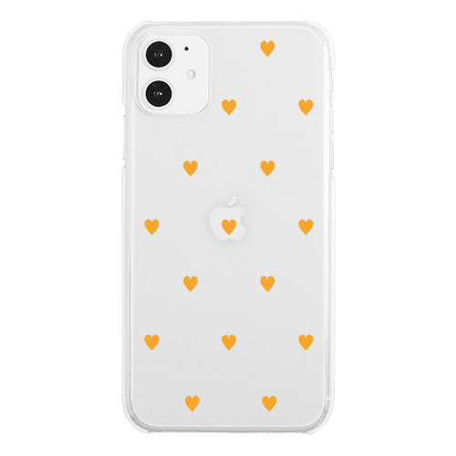 iPhoneXRケース【販売終了】スマホケース SWEET ORANGE HEART 〈クリア〉