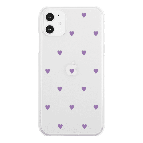 iPhoneSE3ケース(第3世代)スマホケース SWEET PURPLE HEART 〈クリア〉
