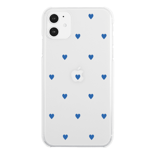 iPhoneXSMaxケーススマホケース SWEET BLUE HEART 〈クリア〉