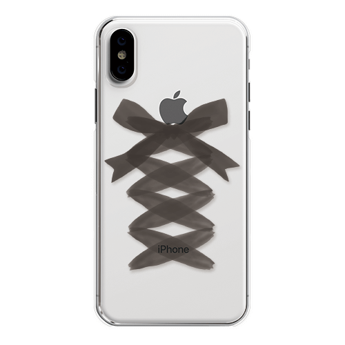 Lace Up Black Ribbon レースアップブラックリボン L スマホケース通販のciara