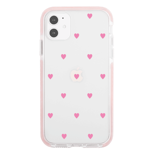iPhoneXSケース(iPhoneX兼用)iPhoneケース SWEET PINK HEART 〈バンパーPK〉