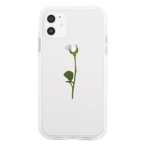 iPhone13miniケースiPhoneケース WATER WHITE ROSE 〈バンパーWT〉