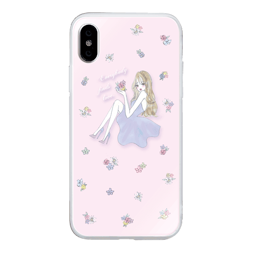 iPhone12 mini ケースiPhoneケース LAVENDER GIRL 〈ガラスWT〉