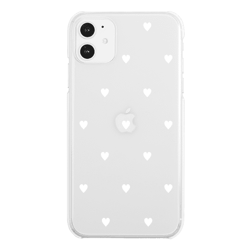 iPhoneXSケース(iPhoneX兼用)スマホケース SWEET WHITE HEART 〈クリア〉