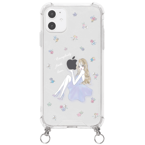 iPhone12 mini ケースiPhoneケース LAVENDER GIRL 〈ストラップ付き〉