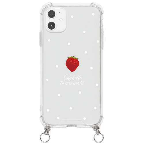 iPhone8/7PlusケースiPhoneケース SWEET STRAWBERRY 〈ストラップ付き〉