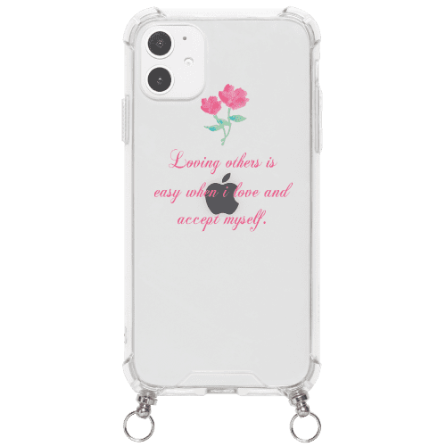 iPhone11 Pro Max ケースiPhoneケース LADY ROSE 〈ストラップ付き〉