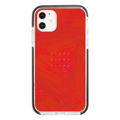 クッションバンパーケース【販売終了】iPhoneケース RED LIQUID 〈バンパーBK〉