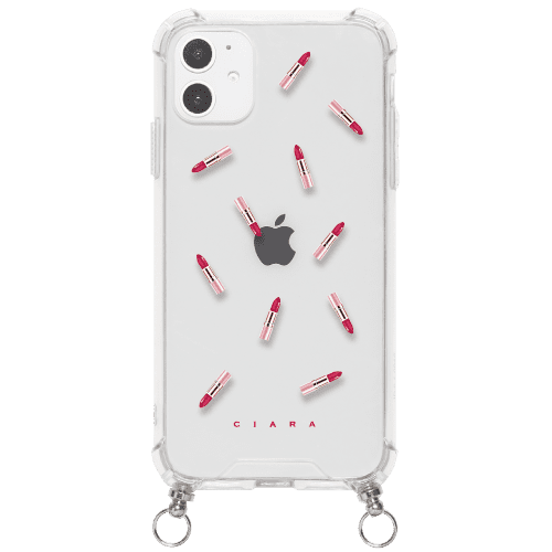 iPhone12 mini ケースiPhoneケース LIP STICK 〈ストラップ付き〉