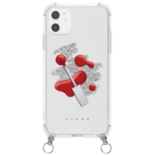 iPhone11ケースiPhoneケース RED GROSS 〈ストラップ付き〉