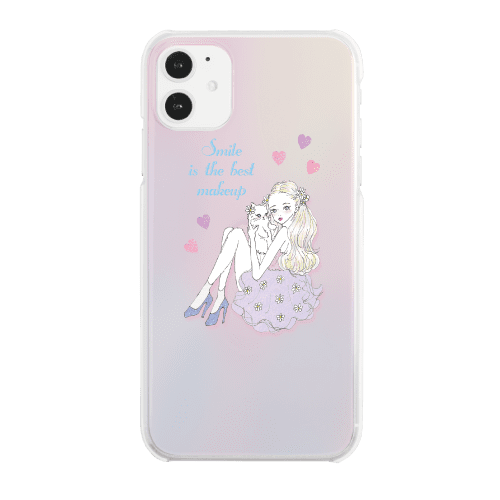 iPhoneケースiPhoneケース CAT&GIRL 〈ハイブリッド〉