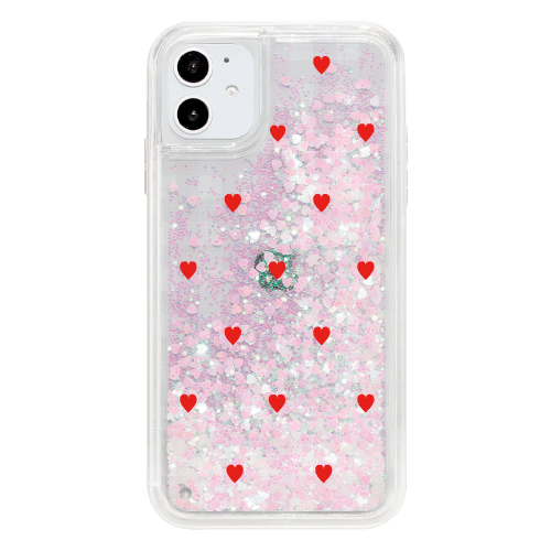 SALE【販売終了】iPhoneケース SWEET RED HEART 〈ハートグリッターWH〉