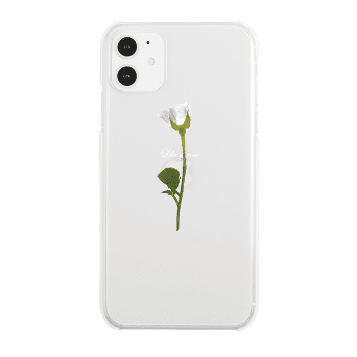 iPhone13ProMaxケースiPhoneケース WATER WHITE ROSE 〈ハイブリッド〉