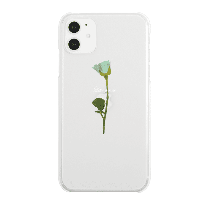 iPhone12 ケースiPhoneケース WATER GREEN ROSE 〈ハイブリッド〉