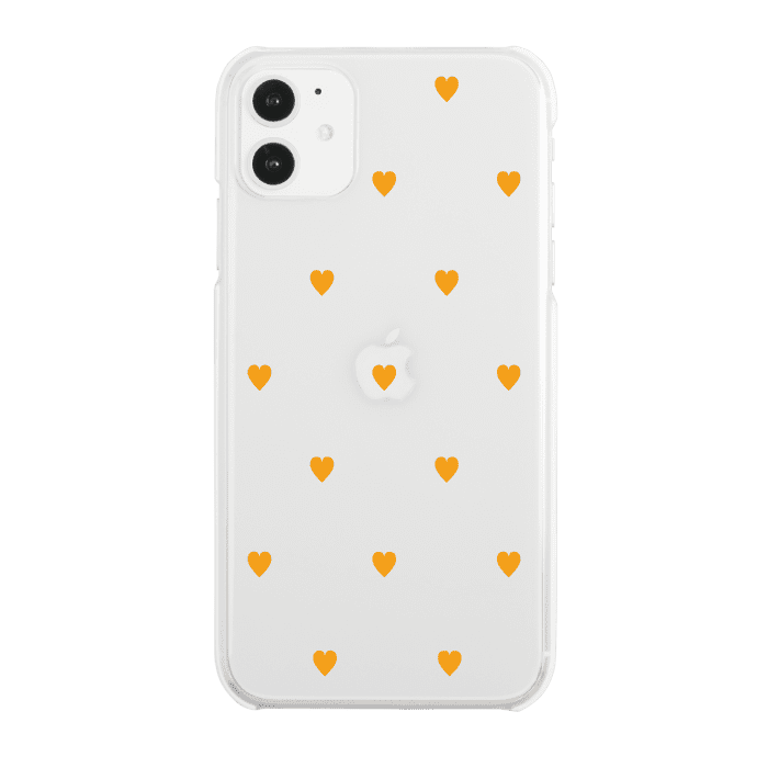 iPhone12Pro 透明クリアiPhoneケース SWEET ORANGE HEART 〈ハイブリッド〉