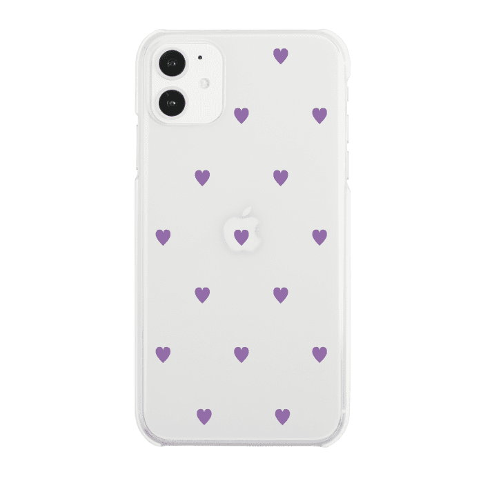 iPhone12 ケースiPhoneケース SWEET PURPLE HEART 〈ハイブリッド〉