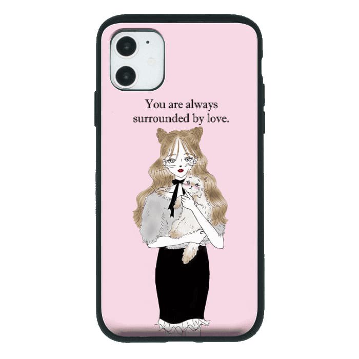 iPhone12 ケースiPhoneケース NEW CAT LADY 〈スライドミラーIC〉