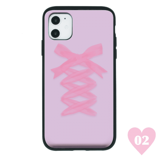 Icカード収納とミラー付きで人気のスマホケース Iphoneケース Ciara Lace Up Ribbon スライドミラーic