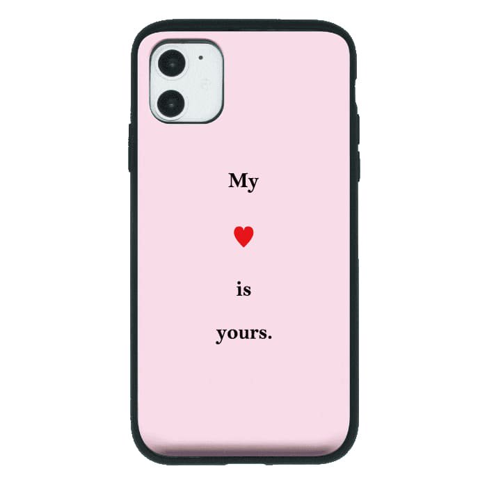 iPhoneXSケース(iPhoneX兼用)iPhoneケース MY HEART 〈スライドミラーIC〉