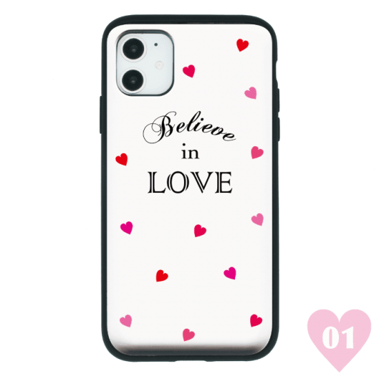 Icカード収納とミラー付きで人気のスマホケース Iphoneケース Ciara Believe In Love スライドミラーic