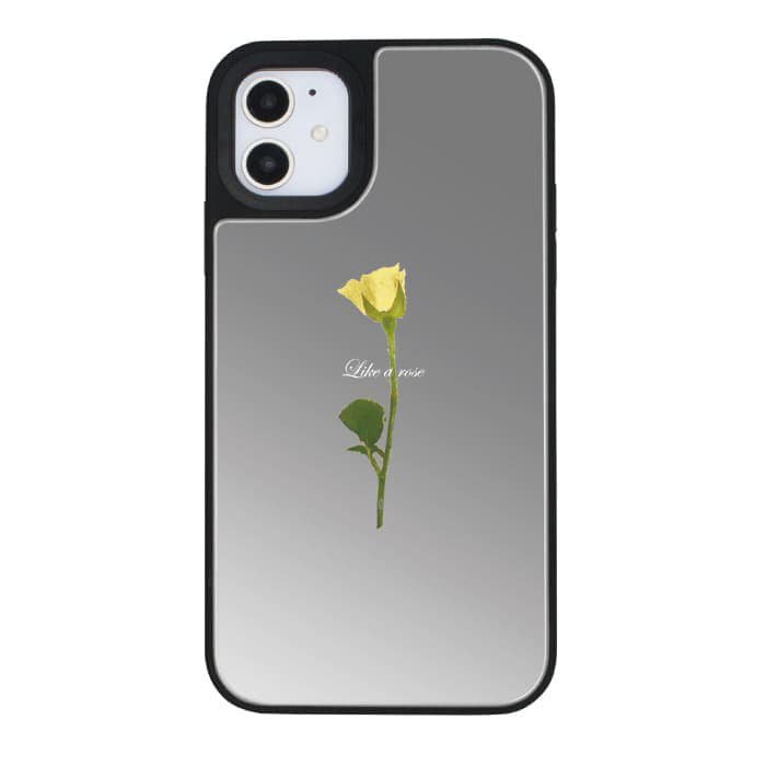 iPhone12 ケースiPhoneケース WATER YELLOW ROSE 〈ミラーバンパーSL〉