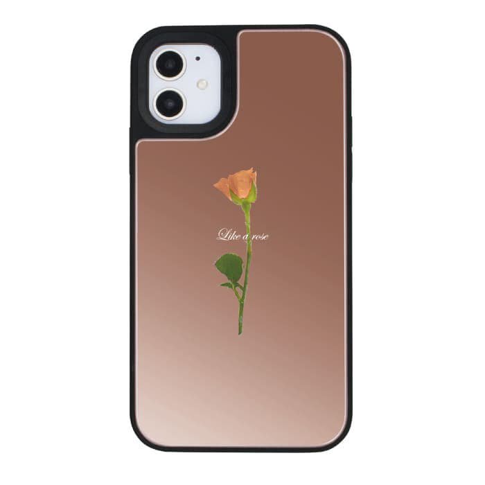 iPhone11ケースiPhoneケース WATER ORANGE ROSE 〈ミラーバンパーPK〉