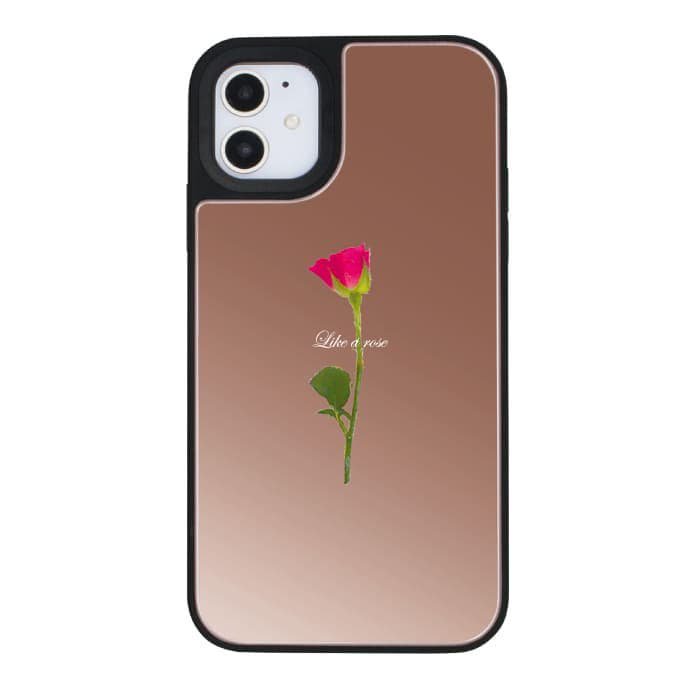 iPhone12 ケースiPhoneケース WATER ROSE 〈ミラーバンパーPK〉