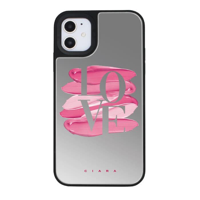 iPhone13mini ミラーバンパーiPhoneケース LOVE ROUGE 〈ミラーバンパーSL〉