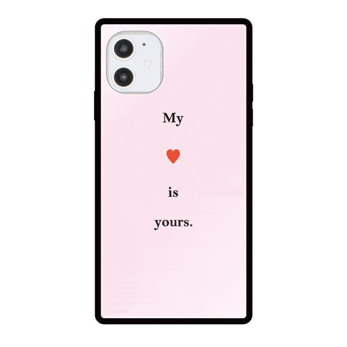 iPhone12 Pro ケースiPhoneケース MY HEART 〈スクエアガラス〉