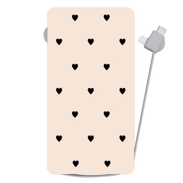 かわいい薄くて軽いおすすめバッテリー モバイルバッテリー Ciara Sweet Heart Milktea Qi対応モバイルバッテリー