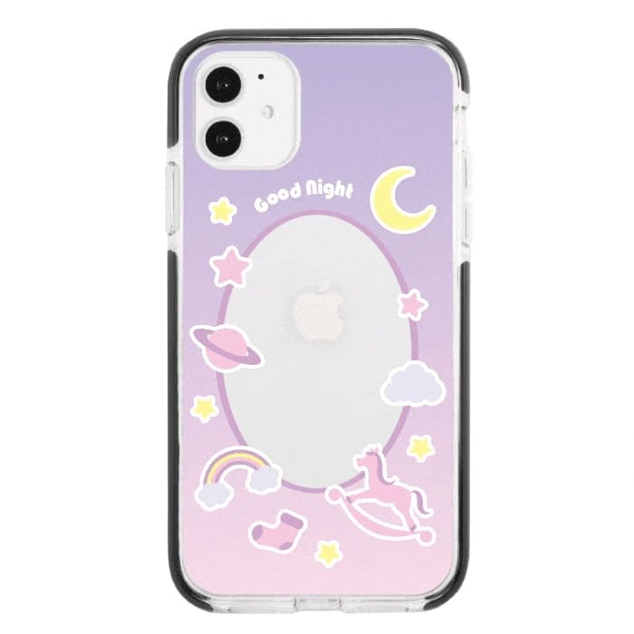 iPhone8/7PlusケースiPhoneケース GOOD NIGHT BABY 〈ブラッククッションバンパー〉