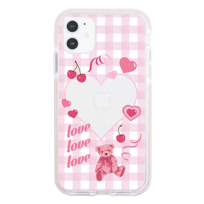 iPhone12 衝撃に強いiPhoneケース MY SWEETIE 〈ピンククッションバンパー〉
