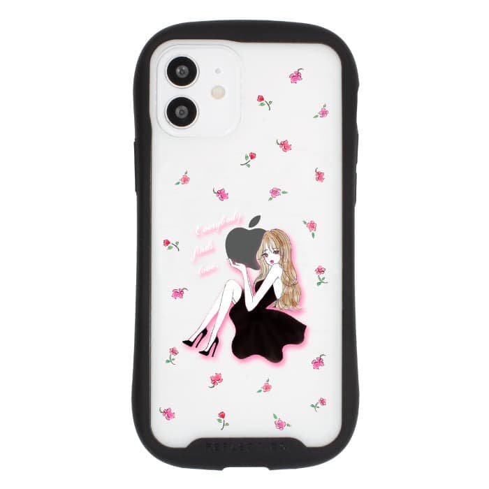 iPhone12 mini ケースiPhoneケース LAVENDER BLACK GIRL 〈リフレクション〉