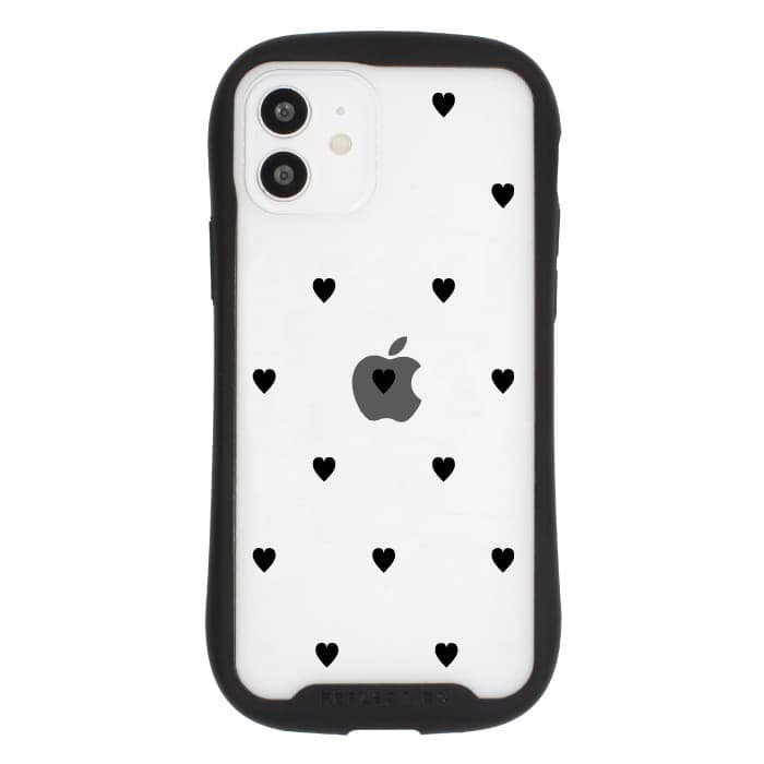 iPhone8Plusケース(iPhone7Plus兼用)iPhoneケース SWEET BLACK HEART 〈リフレクション〉
