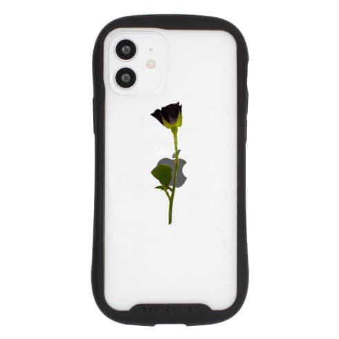 iPhone11ケースiPhoneケース WATER BLACK ROSE 〈リフレクション〉