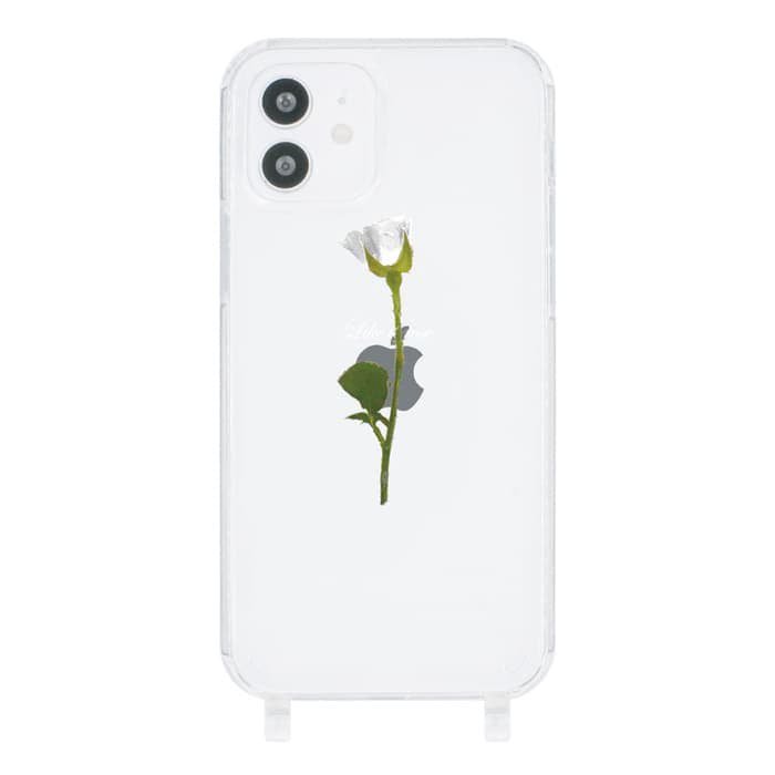 iPhone12 mini ケースiPhoneケース WATER WHITE ROSE 〈ストラップなし〉