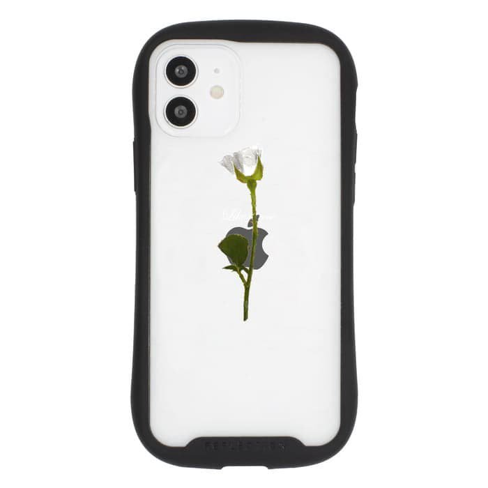 iPhone12 衝撃に強いiPhoneケース WATER WHITE ROSE 〈リフレクション〉