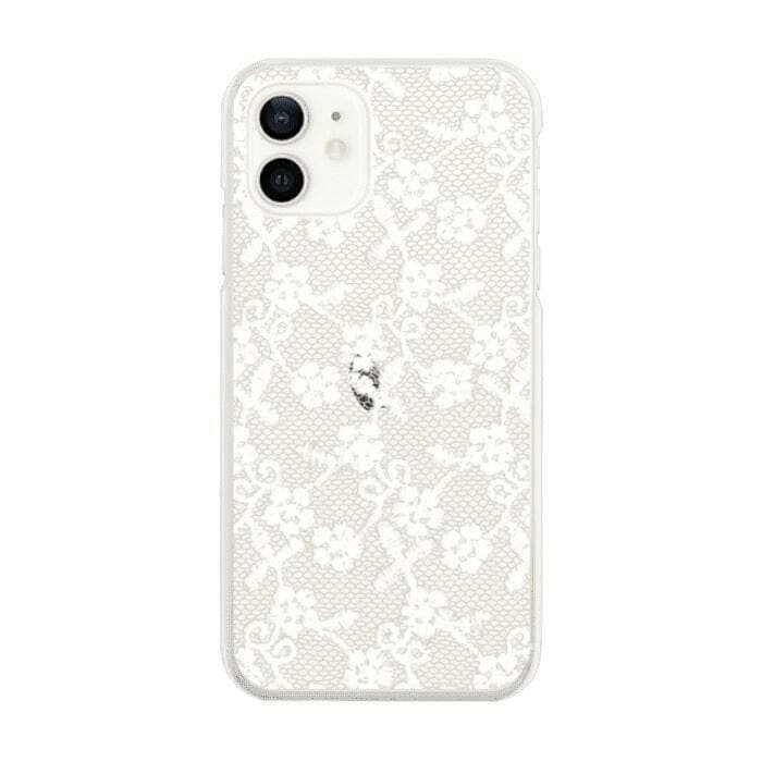 iPhone12 ケースiPhoneケース FABRIC SMALL FLOWER LACE 〈ハイブリッドクリア〉
