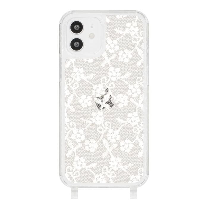 iPhone11ケースiPhoneケース FABRIC SMALL FLOWER LACE 〈ストラップなし〉